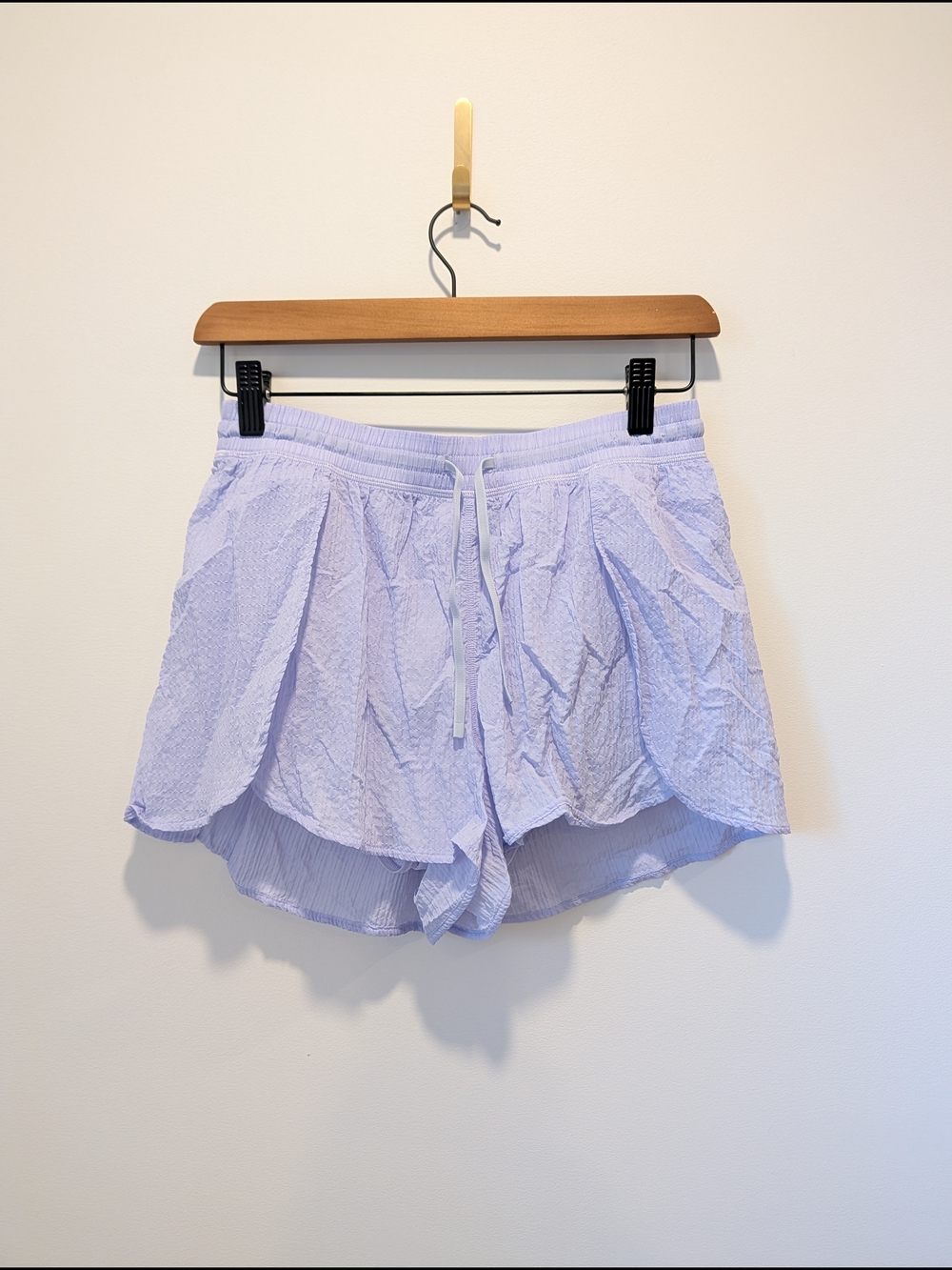 lululemon athletica Light Lavender Athletic Drawstring Shorts